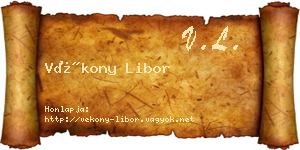Vékony Libor névjegykártya